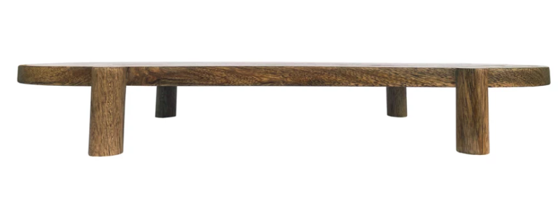 Mango Wood Footed Pedestal