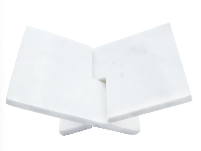 Interlocking Marble Book Holder