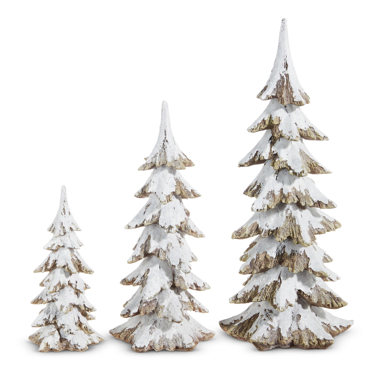Set of 3 Snowy Trees