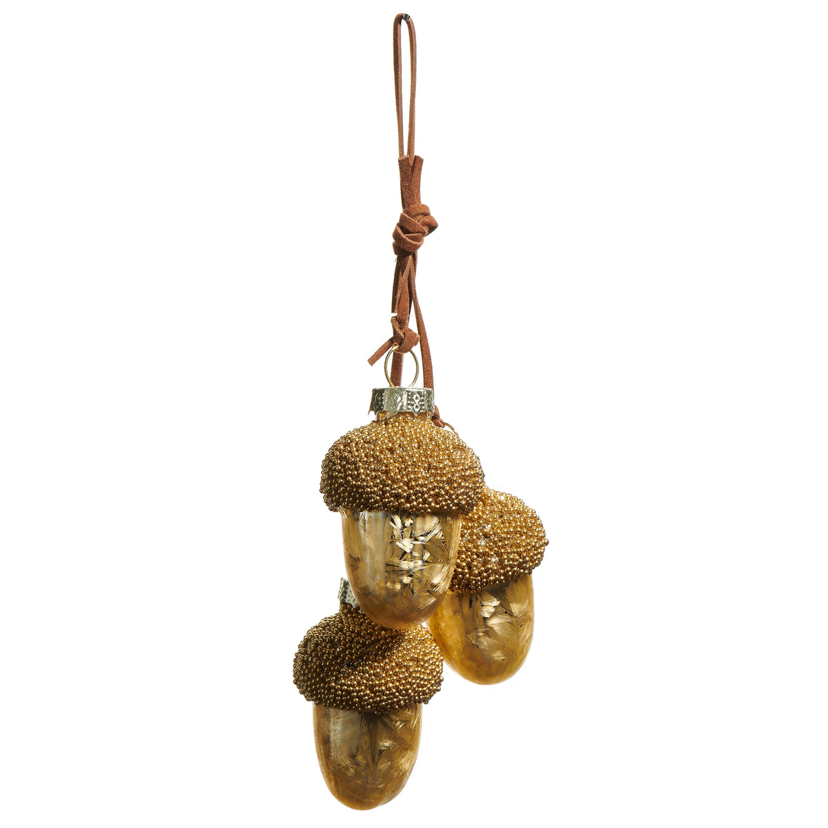 4" Gold Acorns Cluster Ornament