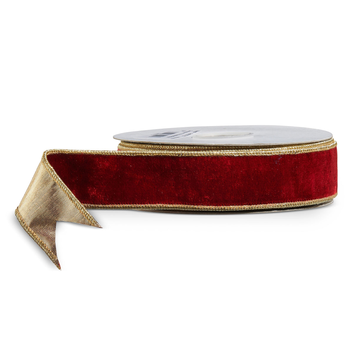 1.5" Burgandy Velvet Wired Ribbon