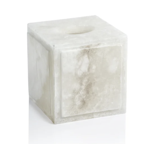 Côte d'Azur Alabaster Tissue Box