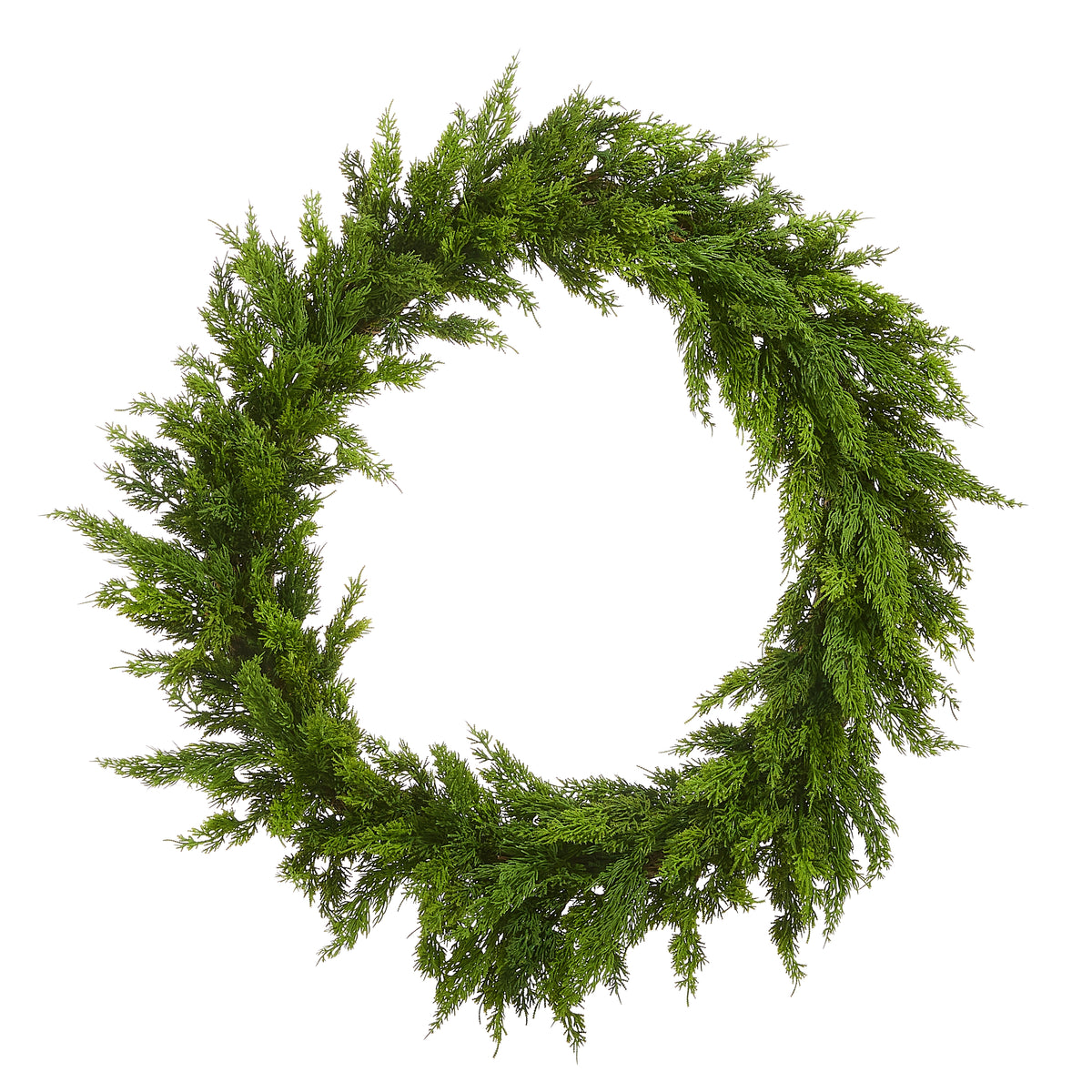 36" Fresh Green Cedar Wreath