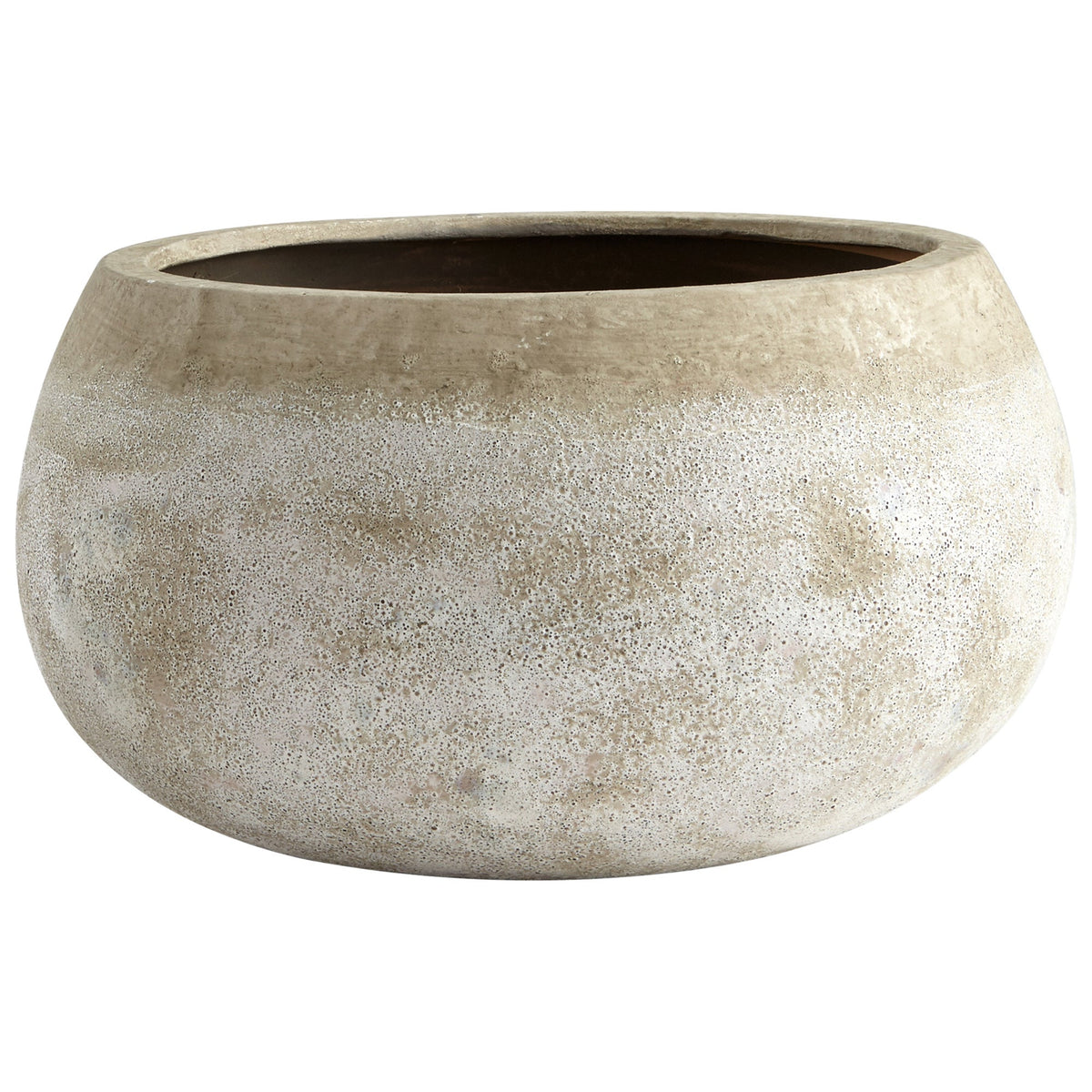 Round Stoney Planter | Ash Stone - Large 