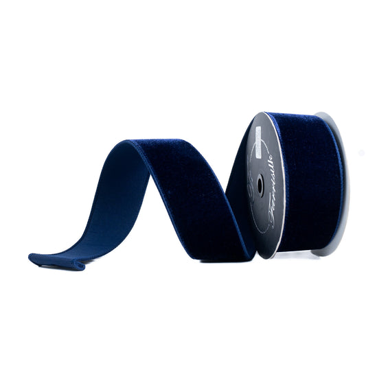 2.5 RIBBON VELVET NAVY BLUE