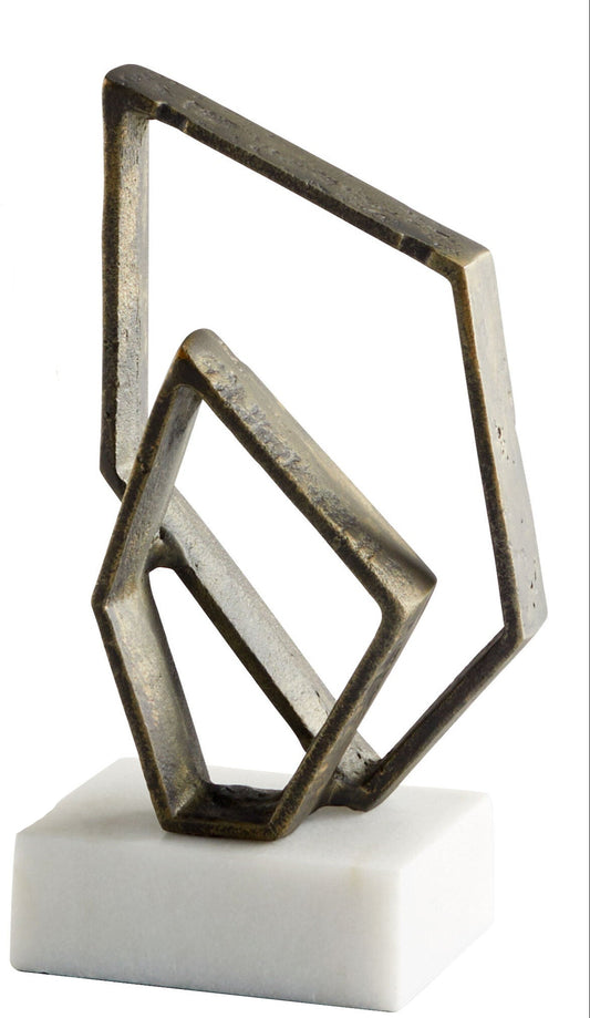 Euclid Bookend Designed by J Kent Martin | White & Bronze