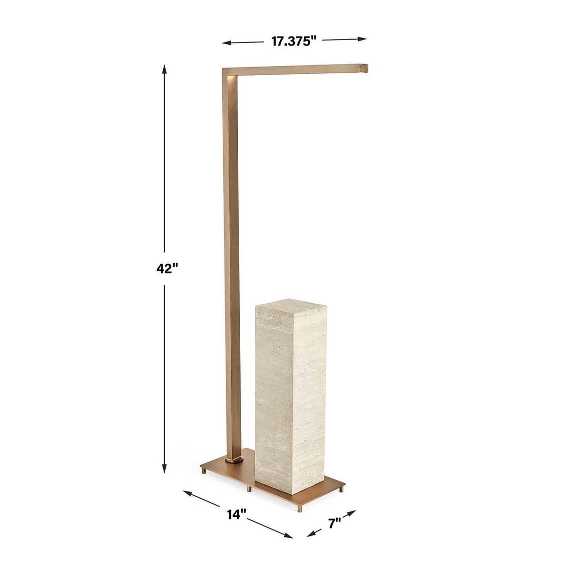 Illume Drink Stand - Travertine/Brass