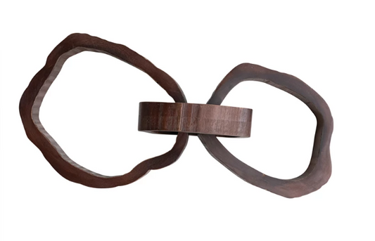 Oversized Acacia Wood Chain w/ 3 Links