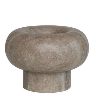 4" Round x 3"H Marble Tealight Holder