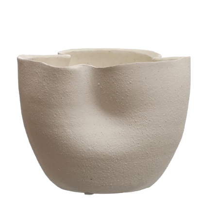 Stoneware Ruffled Planter
