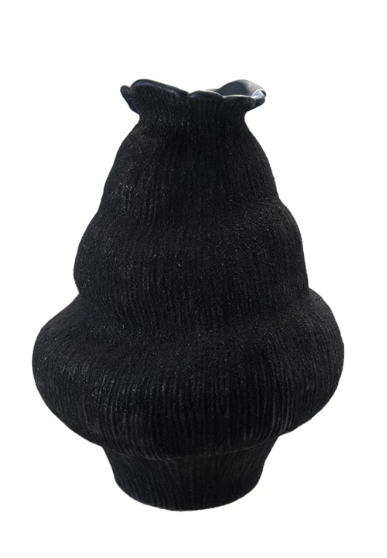Textured Stoneware Organic Shaped Vase