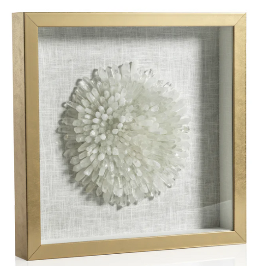 Gold Framed Crystal Flower