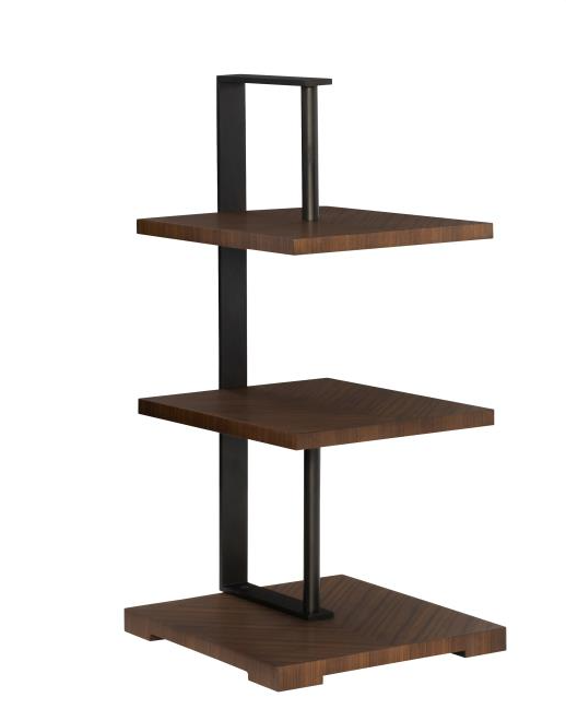 PRESS SIDE TABLE-WALNUT - W: 16" x D: 17"x H: 34"
