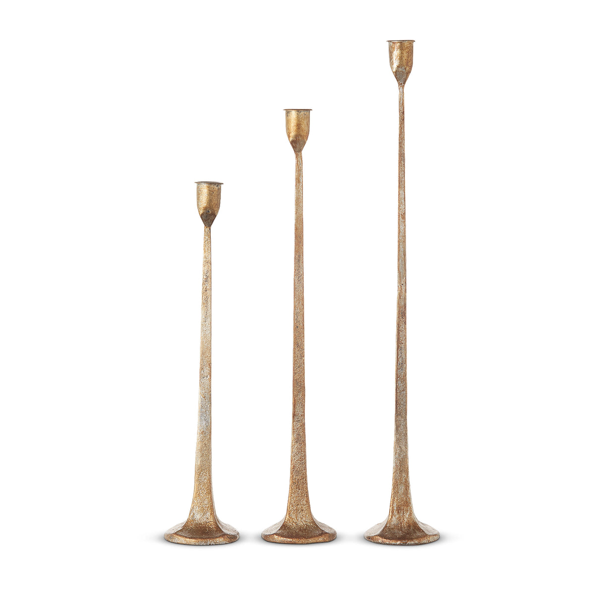 Gold Candlesticks Set of 3