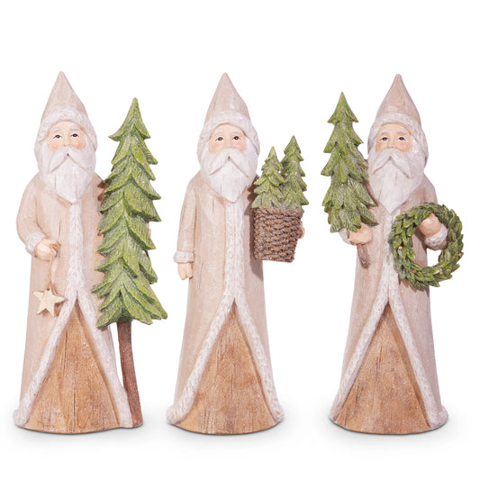 10.25" Natural Santa with Tree