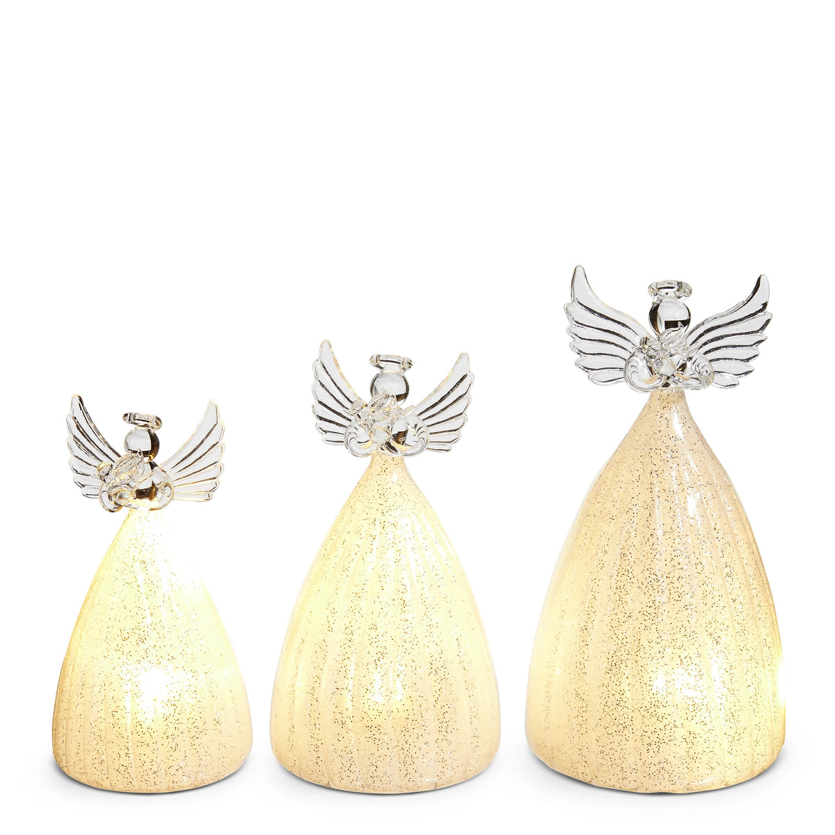 Set of 3 Lighted Angel Ornaments