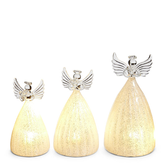 Set of 3 Lighted Angel Ornaments