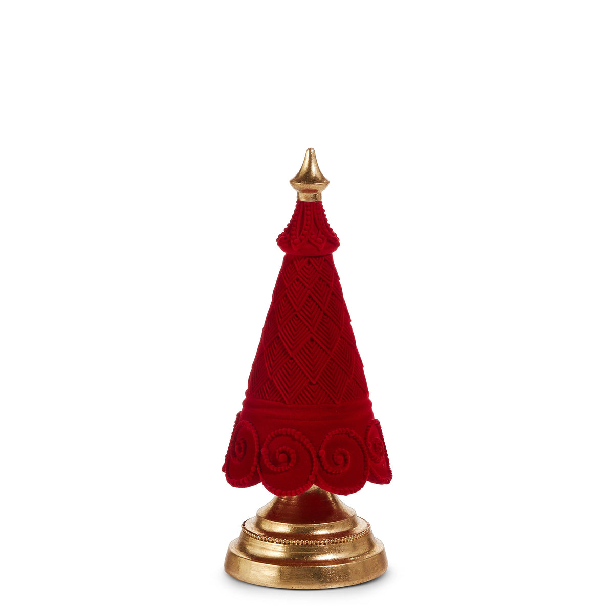 11.5" Red Flocked Tree
