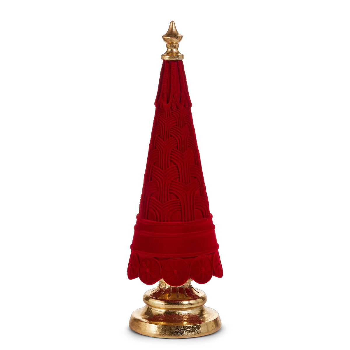 16.5" Red Flocked Tree