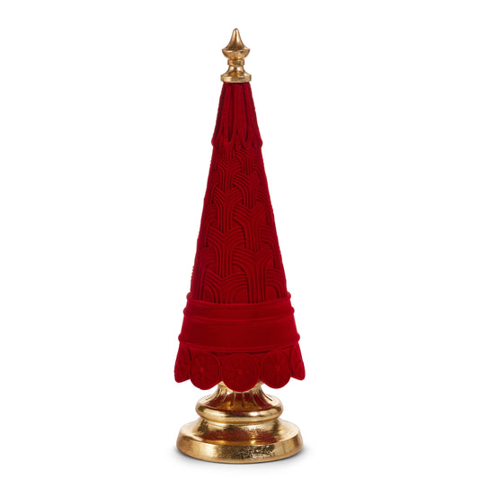 16.5" Red Flocked Tree