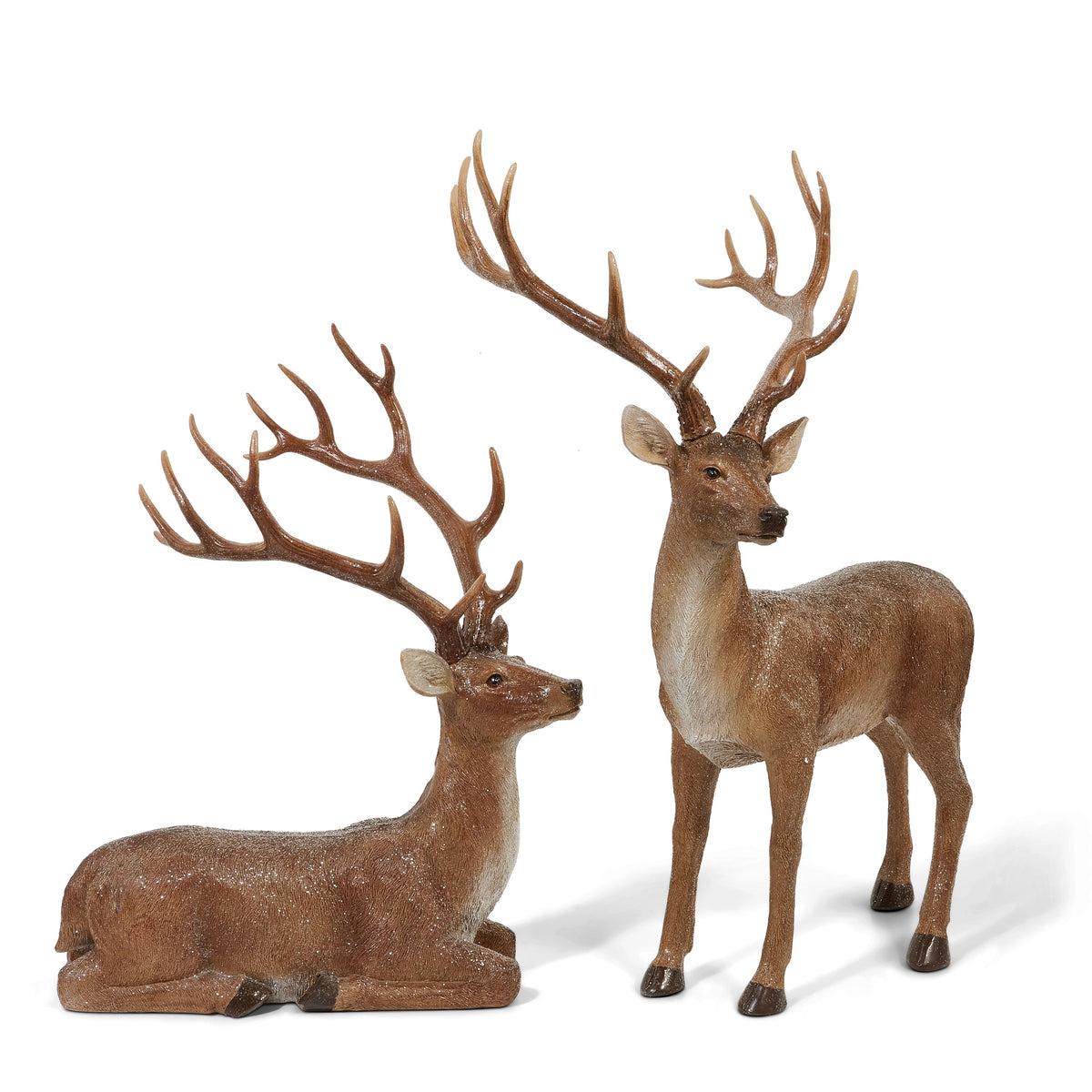 Set of 2 Wood Look Deer