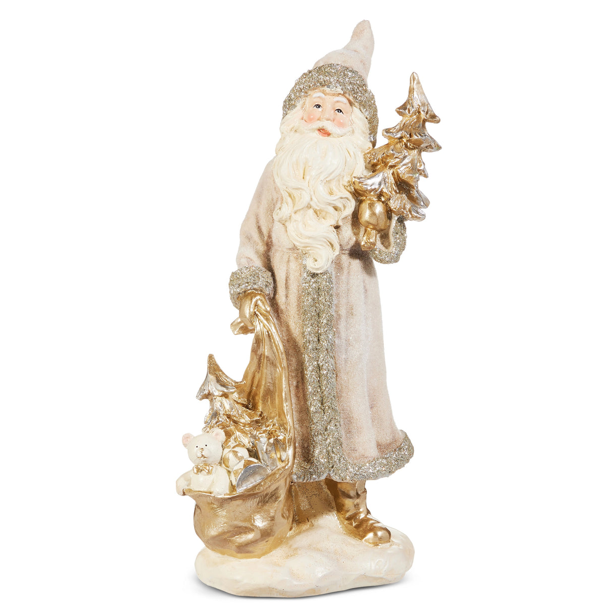14" Silver Woodland Santa