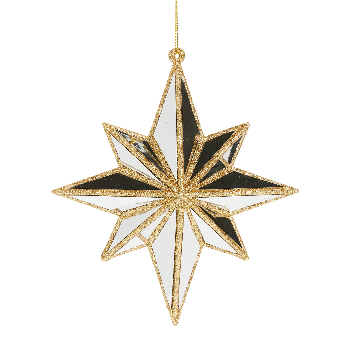 5.75" Mirrored North Star Ornament
