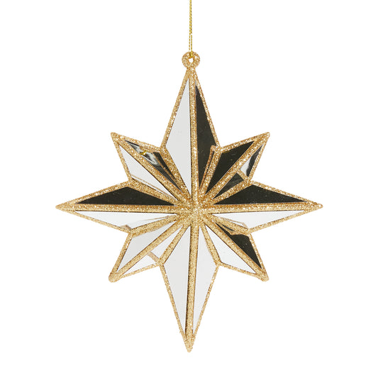 5.75" Mirrored North Star Ornament