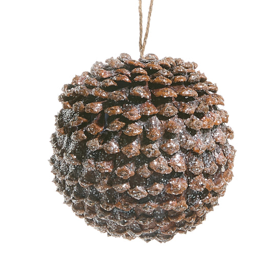 5" Iced Pinecone Ornament