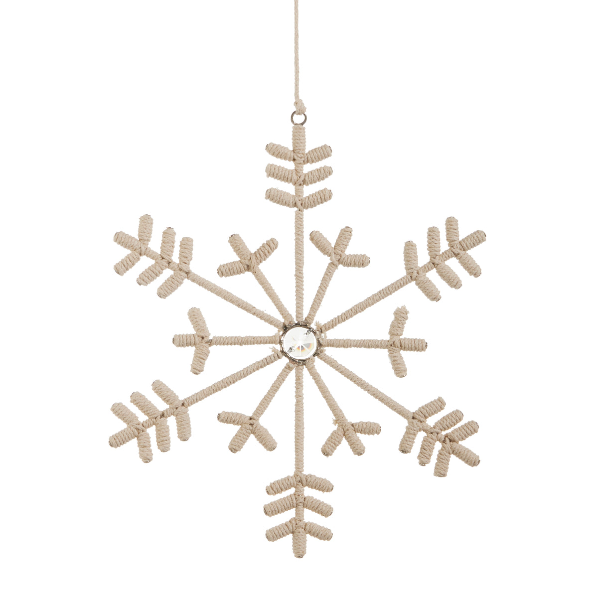8.5" Wrapped Snowflake Ornament