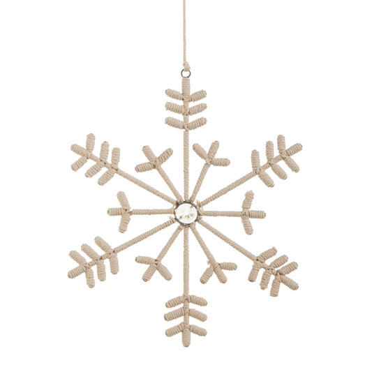 8.5" Wrapped Snowflake Ornament
