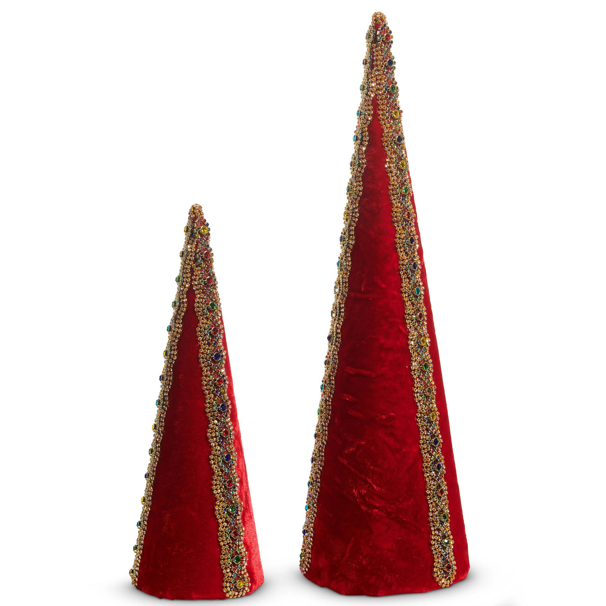 Red Velvet Jewel Trees Set 18" & 12"