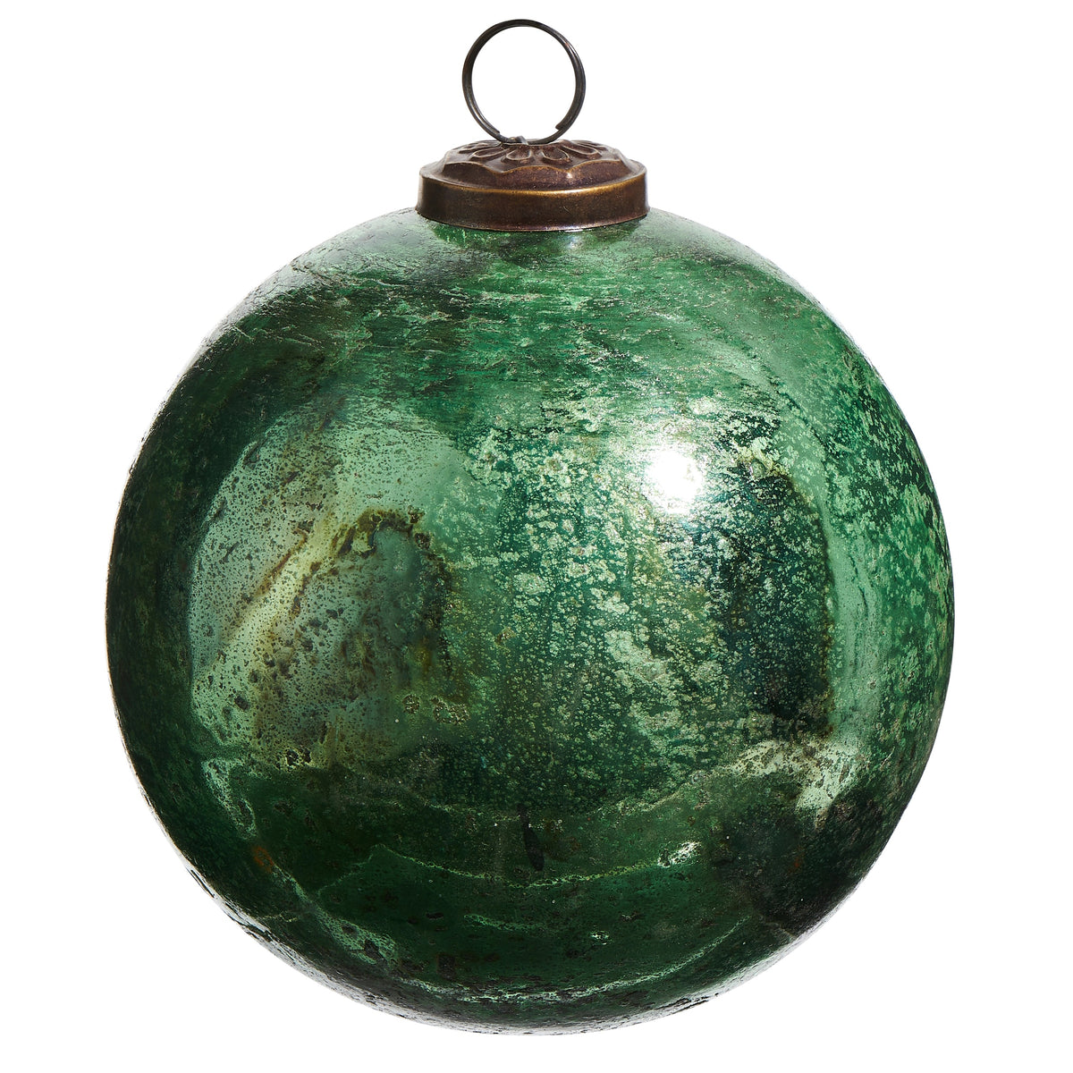 5" Green Marble Finish Ball Ornament