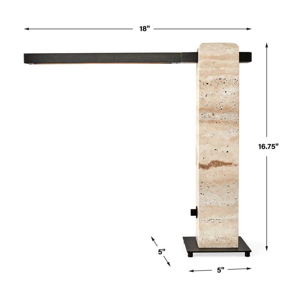 Director Table Lamp - Travertine