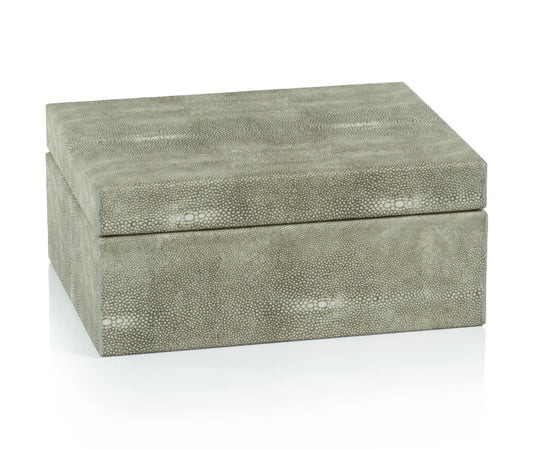 MOOREA SHAGREEN LEATHER BOX