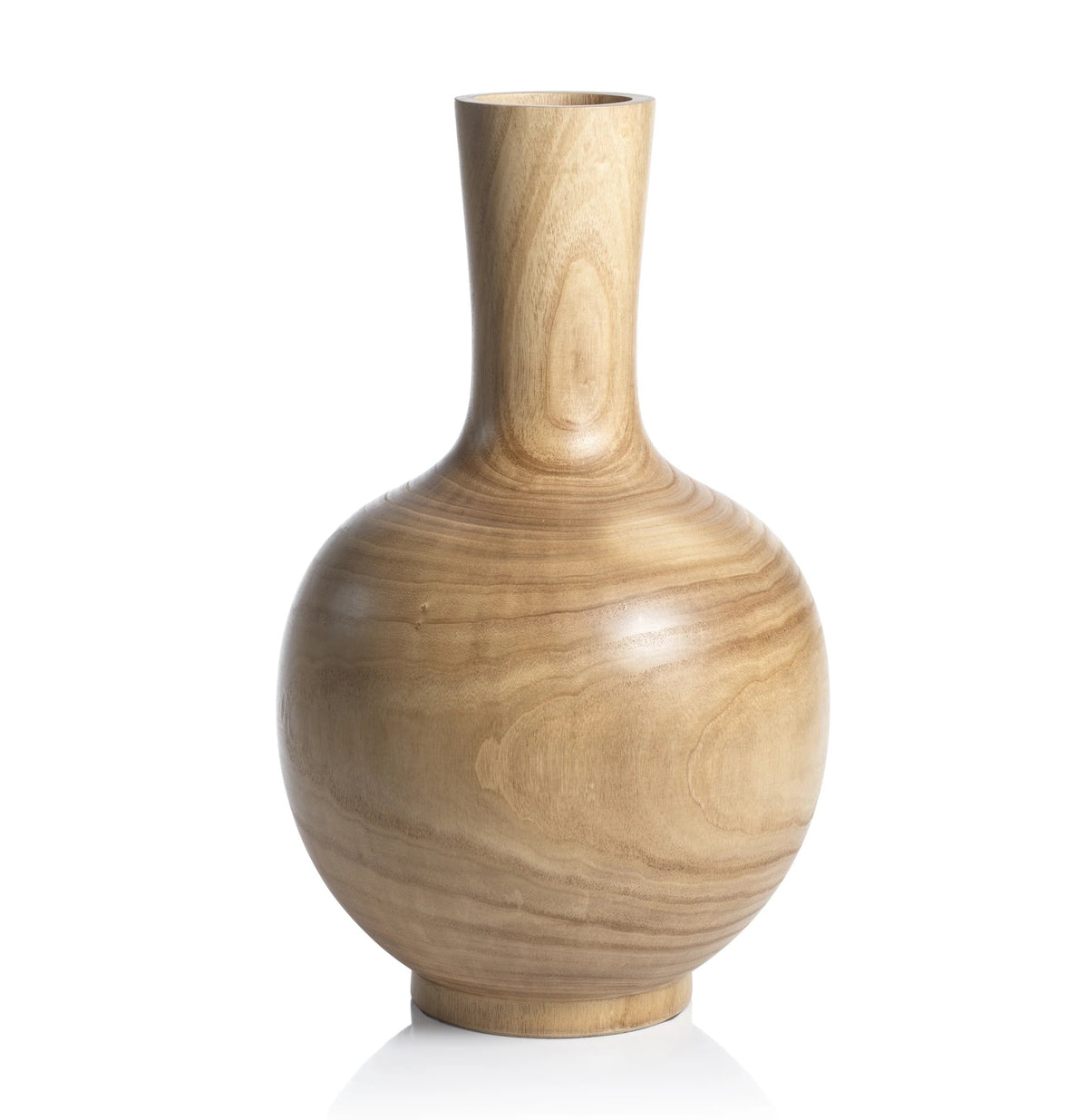 ARTISANAL WOOD VASE - L