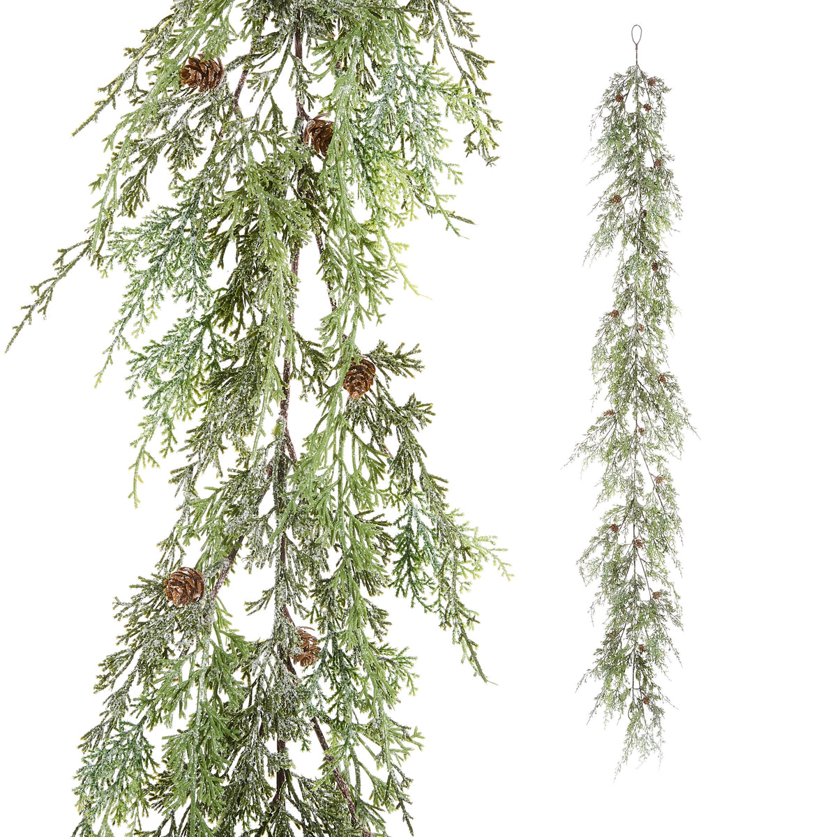 6' Iced Cedar Garland