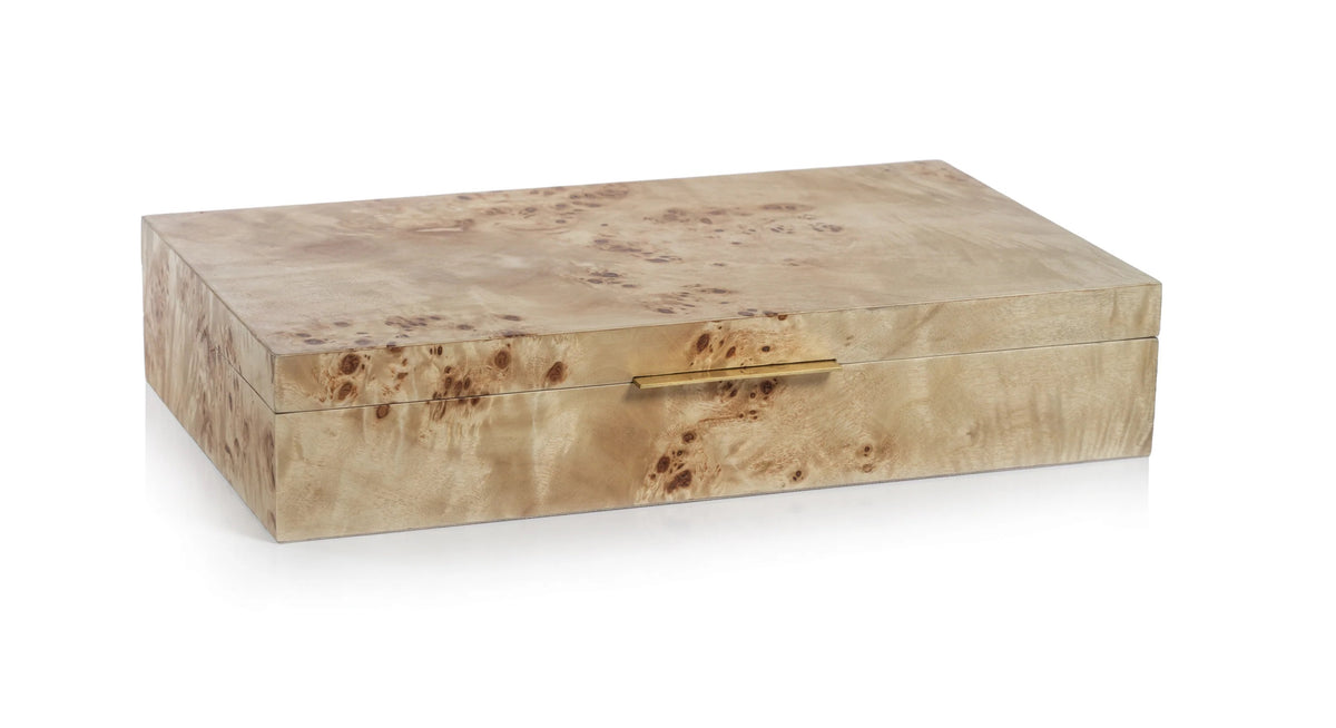 BURLWOOD VENEER BOX - L