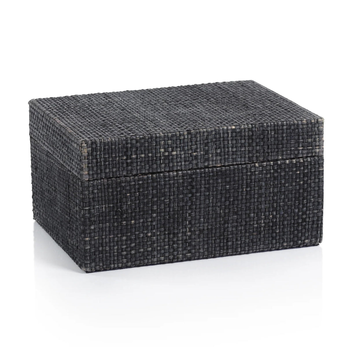 RAFFIA AND CHAMBRAY BOX