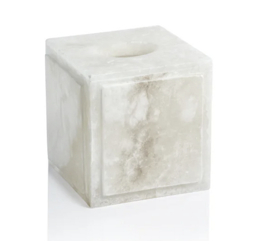 Côte d'Azur Alabaster Tissue Box