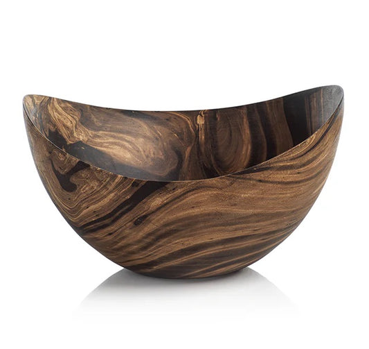 WOOD MARBLEIZED BOWL