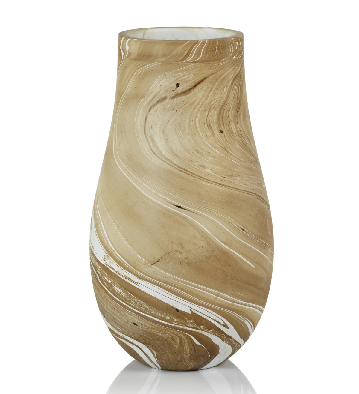 WOOD MARBLEIZED VASE