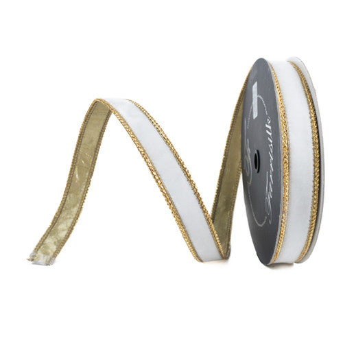 1" VELVET IVORY RIBBON